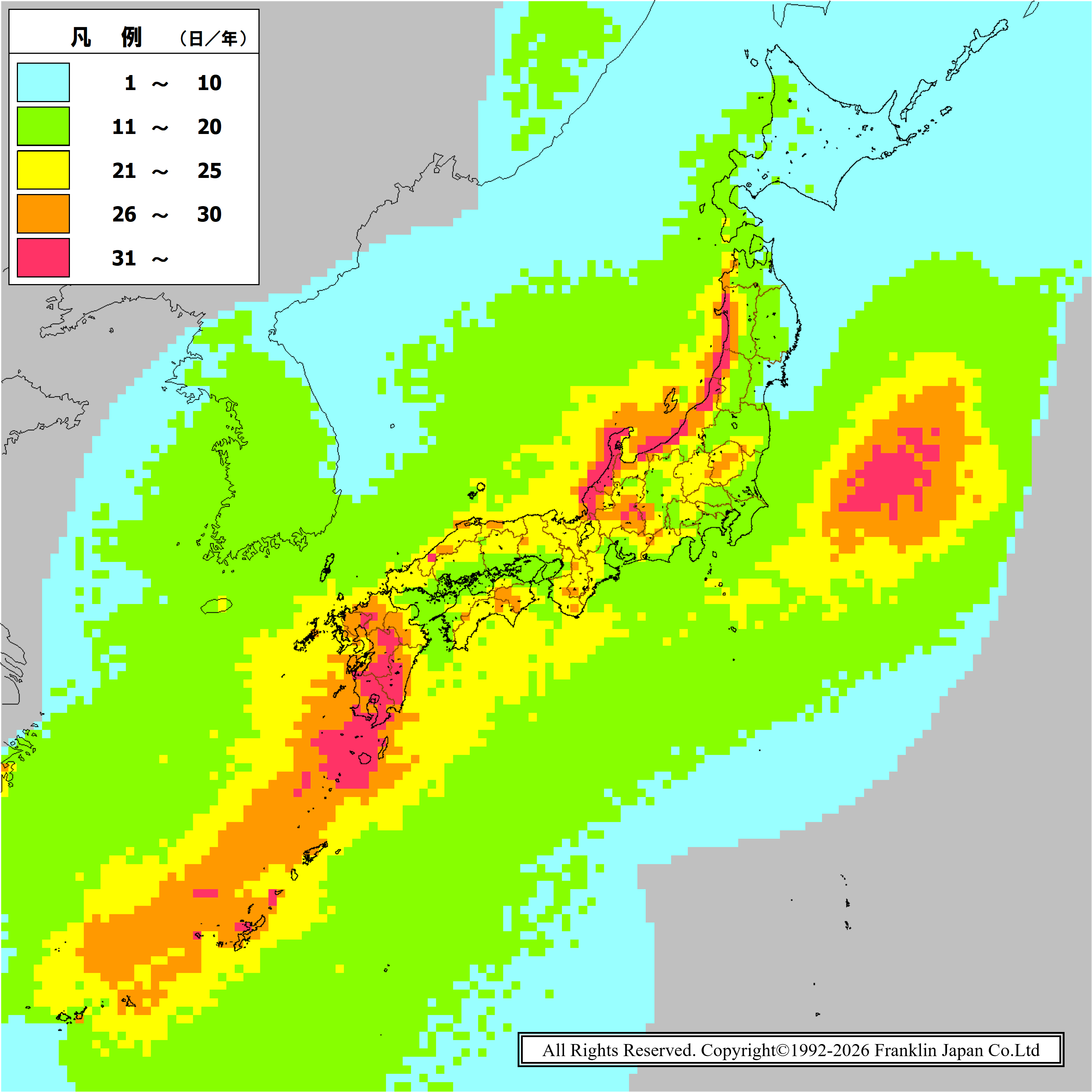 雷統計データ ｜ 雷（らい）ぶらり
